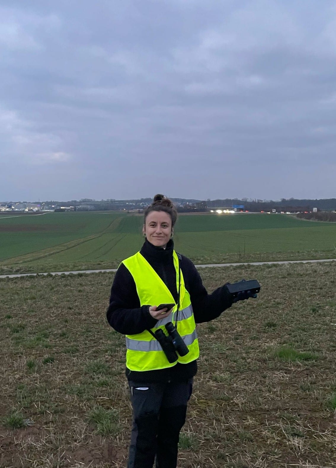 Heidi Mühl bei der Feldarbeit — Artenschutzerfassung für Planungsvorhaben in BW